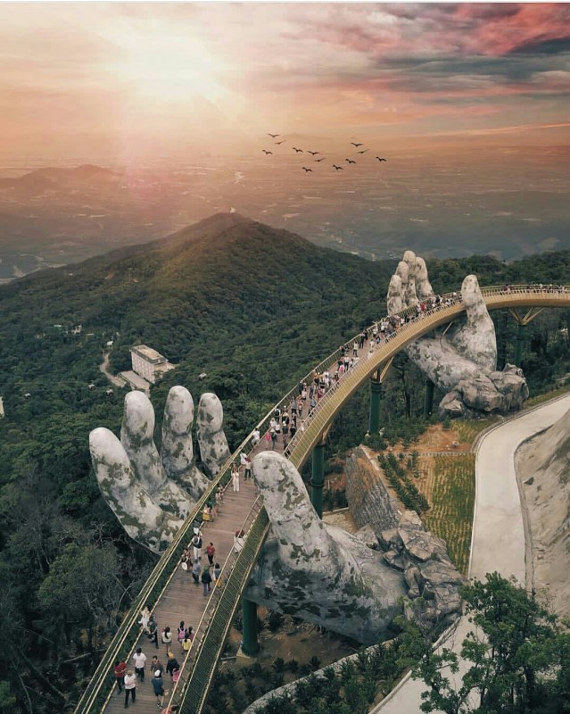 Giant Stone Hands Bridge Da Nang, Vietnam