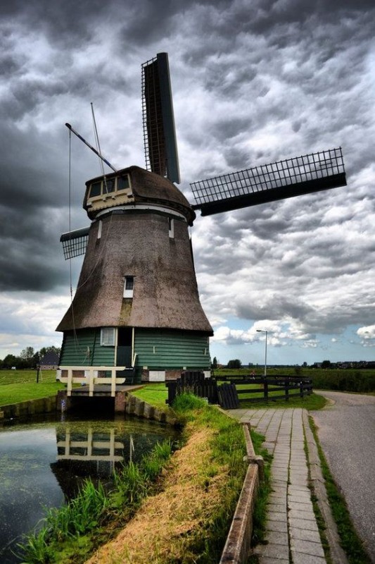 Wind Mill in Volendam, Netherlands 